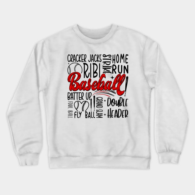 Glitter Baseball Crewneck Sweatshirt by MasutaroOracle